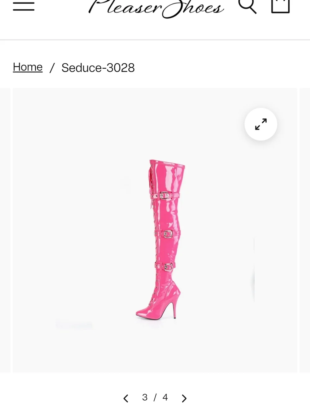 Seduce Patent Over-the-Knee Lace-Up Boots in Hot Pink - Picture 3 of 11